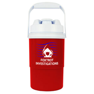 NYC 1/2 Gallon Prime Beverage Jug in red with full color applied imprint