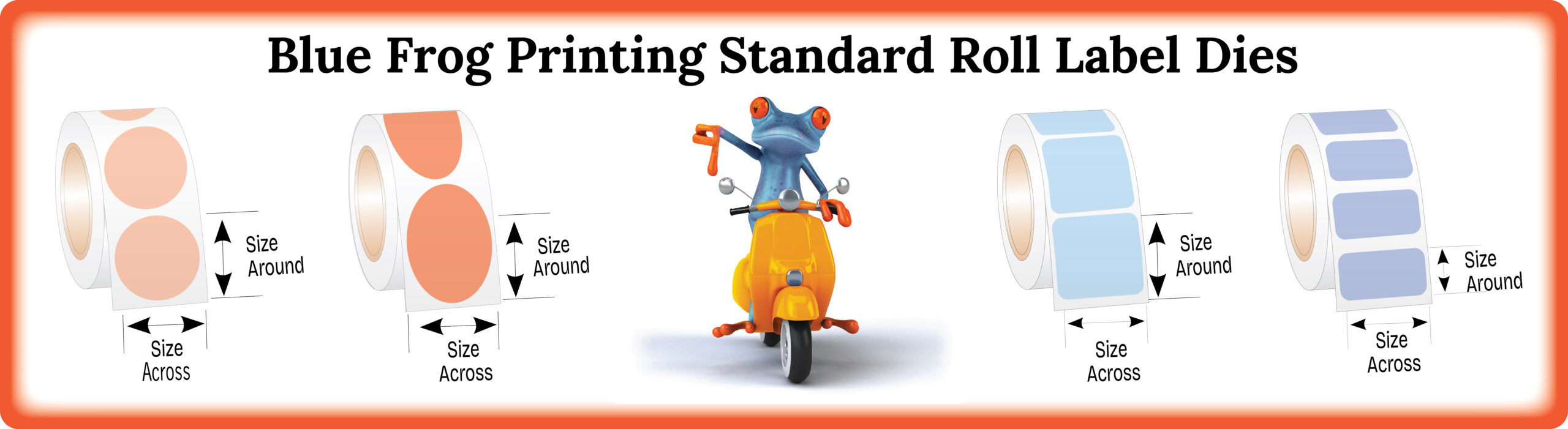 Blue Frog Standard Roll Label Dies